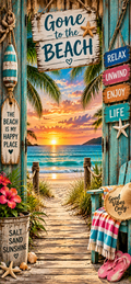 Gone to the Beach Door Wrap