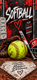 Same Game Bigger Dreams Softball Door Wrap