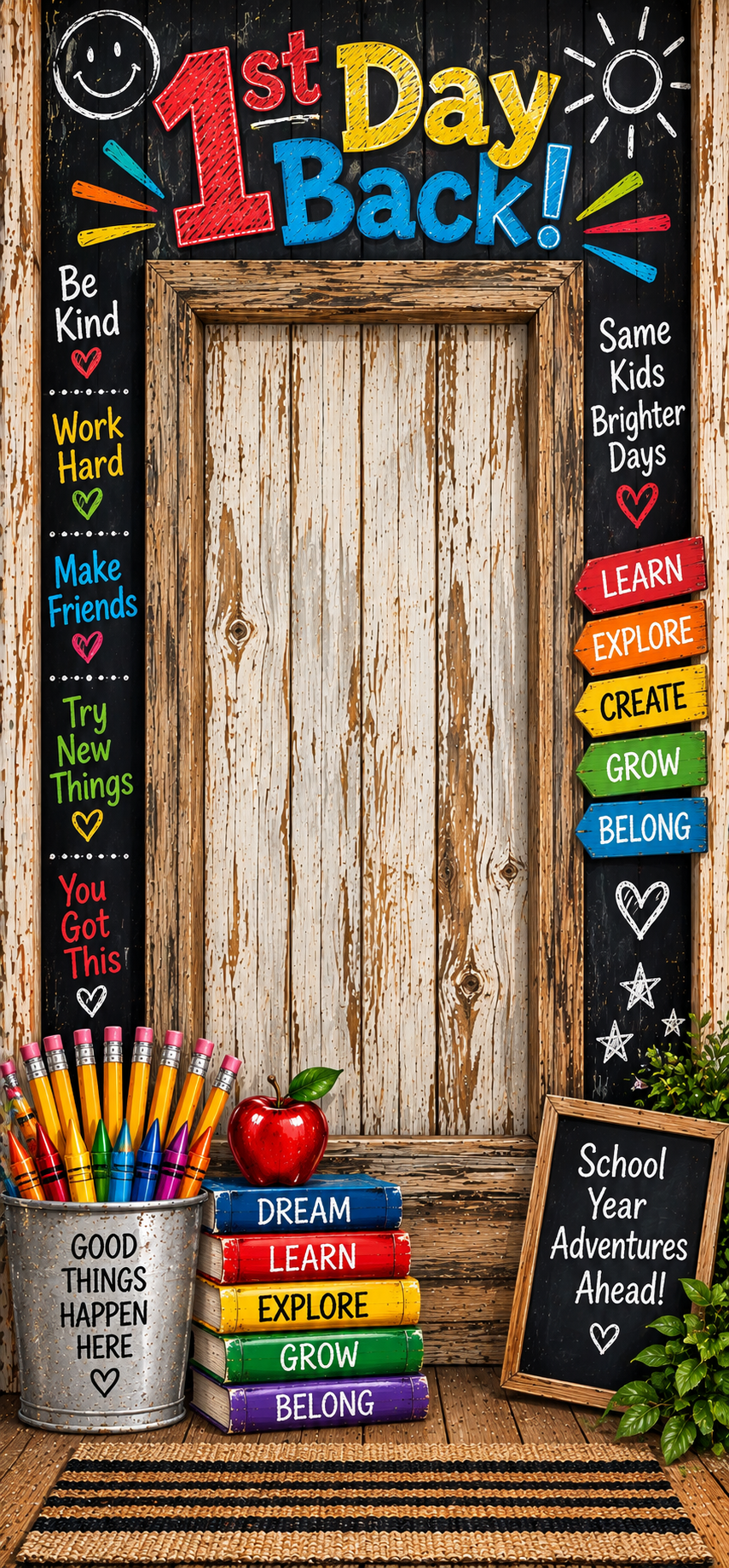 First Day Back Photo Frame Door Wrap