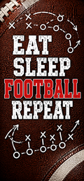 Eat Sleep Football Repeat Door Wrap