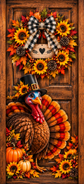 Gobble Gobble Thanksgiving Door Wrap
