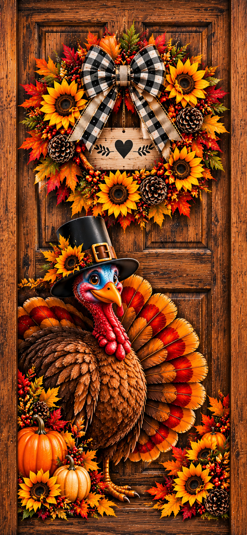 Gobble Gobble Thanksgiving Door Wrap
