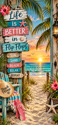 Life Is Better in Flip-Flops Door Wrap