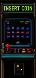 Insert Coin Retro Arcade Door Wrap