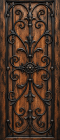 Rustic Wrought Iron Wood Door Wrap
