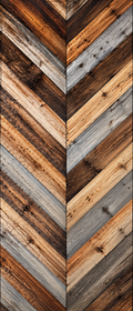 Chevron Wood Door Wrap