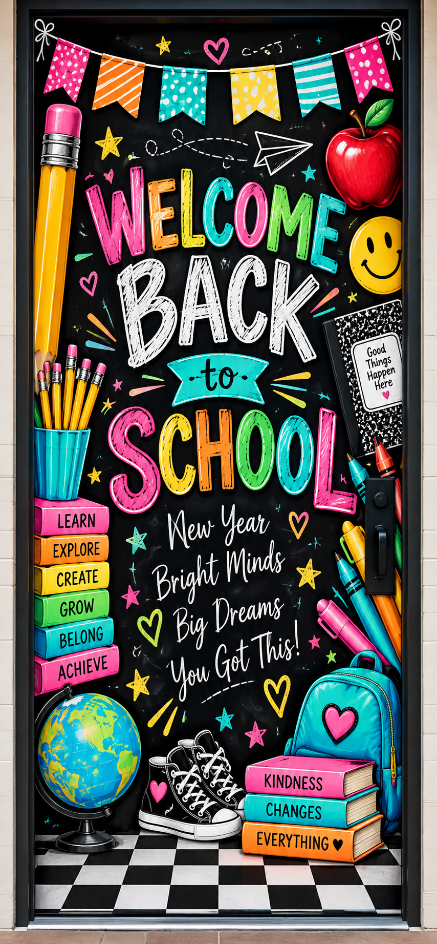 Bright Minds & Big Dreams Back to School Door Wrap