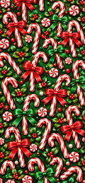 Candy Cane Christmas Door Wrap