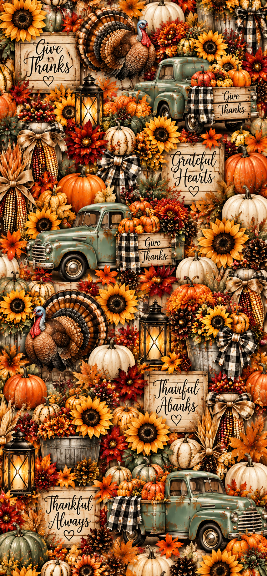 Vintage Thanksgiving Farmhouse Door Wrap