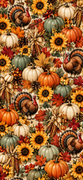 Thanksgiving Harvest Repeat Door Wrap