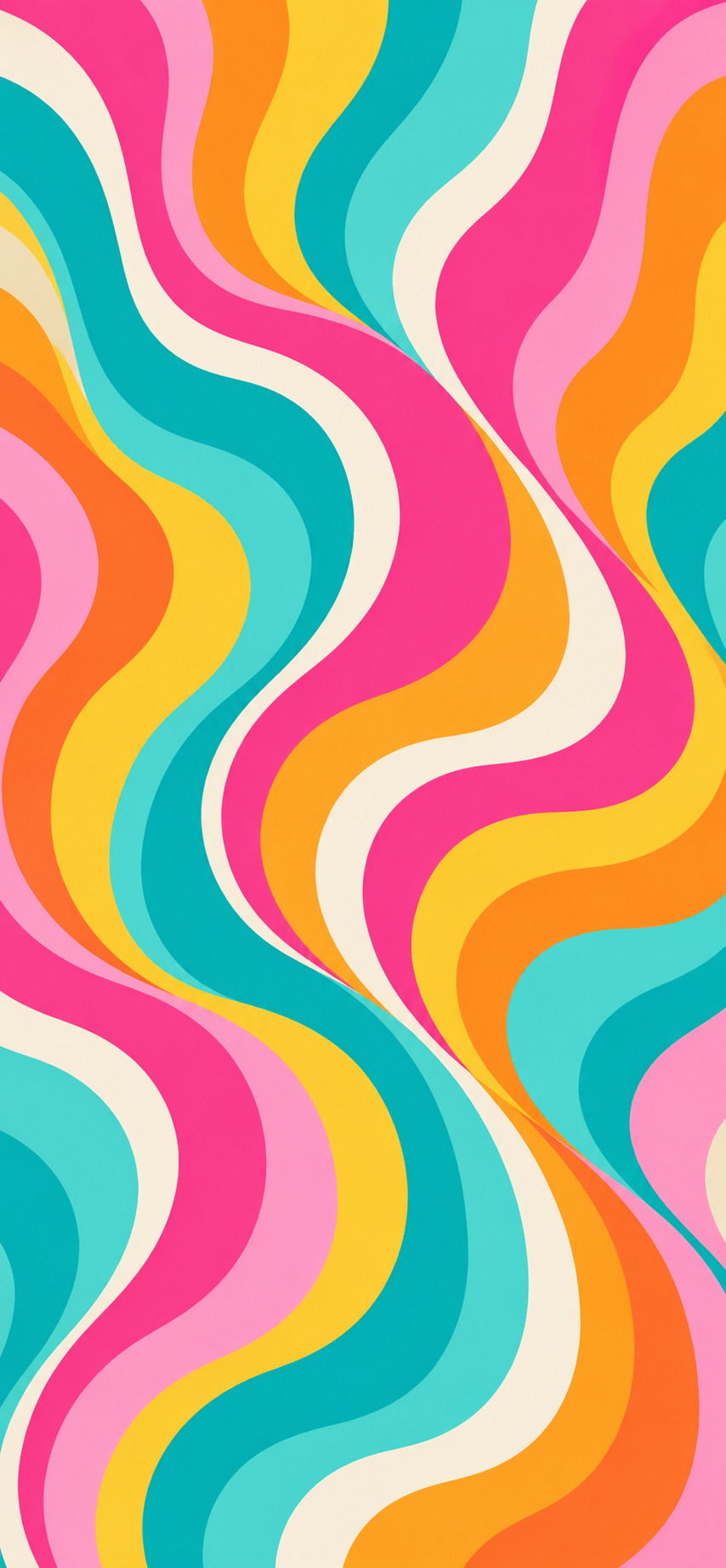Groovy Retro Waves Door Wrap