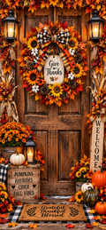 Give Thanks Thanksgiving Door Wrap