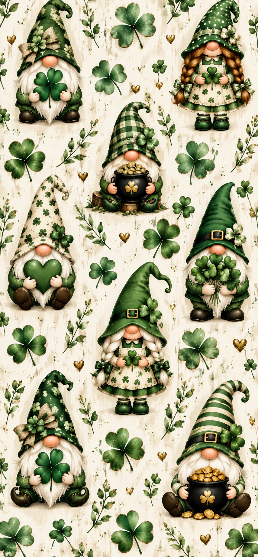 Vintage Lucky Gnomes Door Wrap