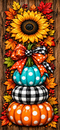 Funky Pumpkin Door Wrap