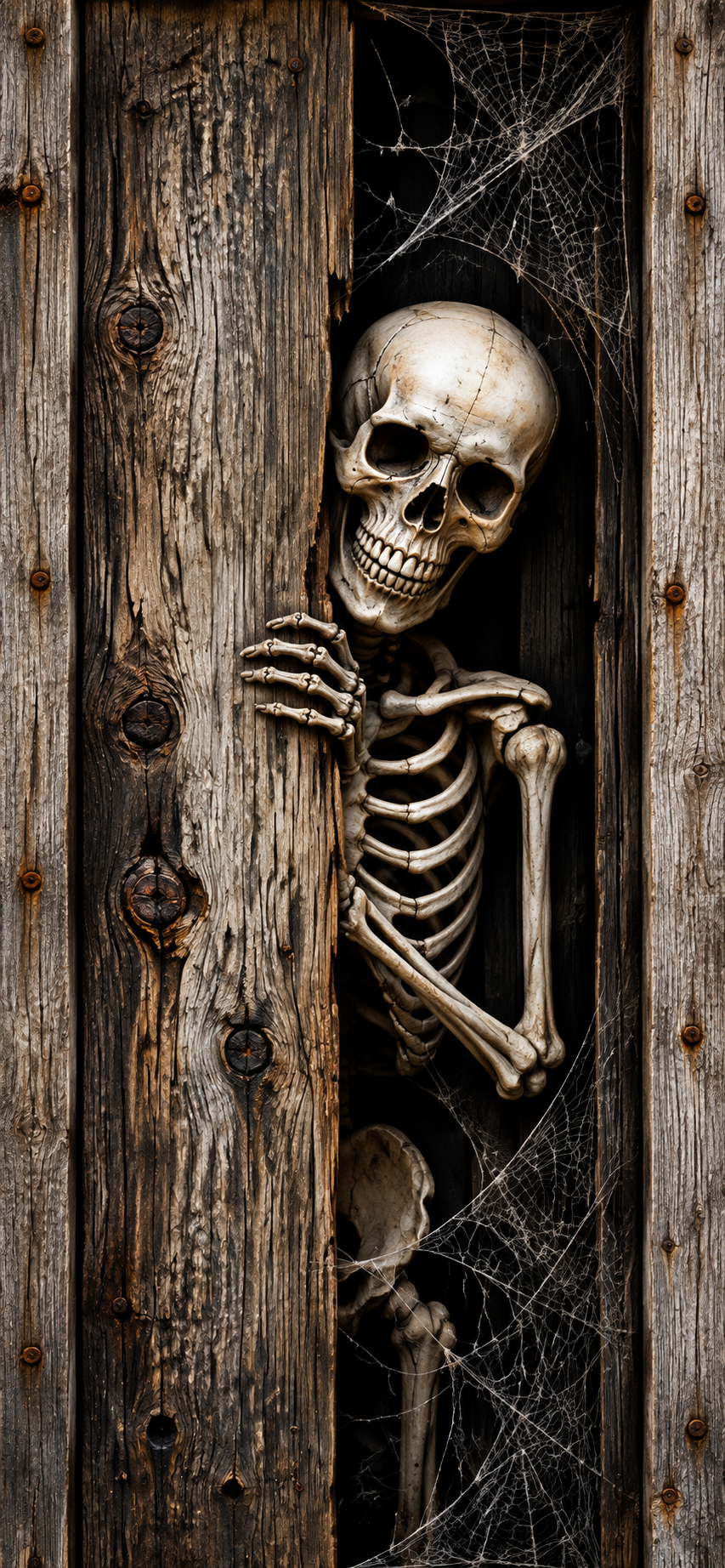 Skeleton poking out