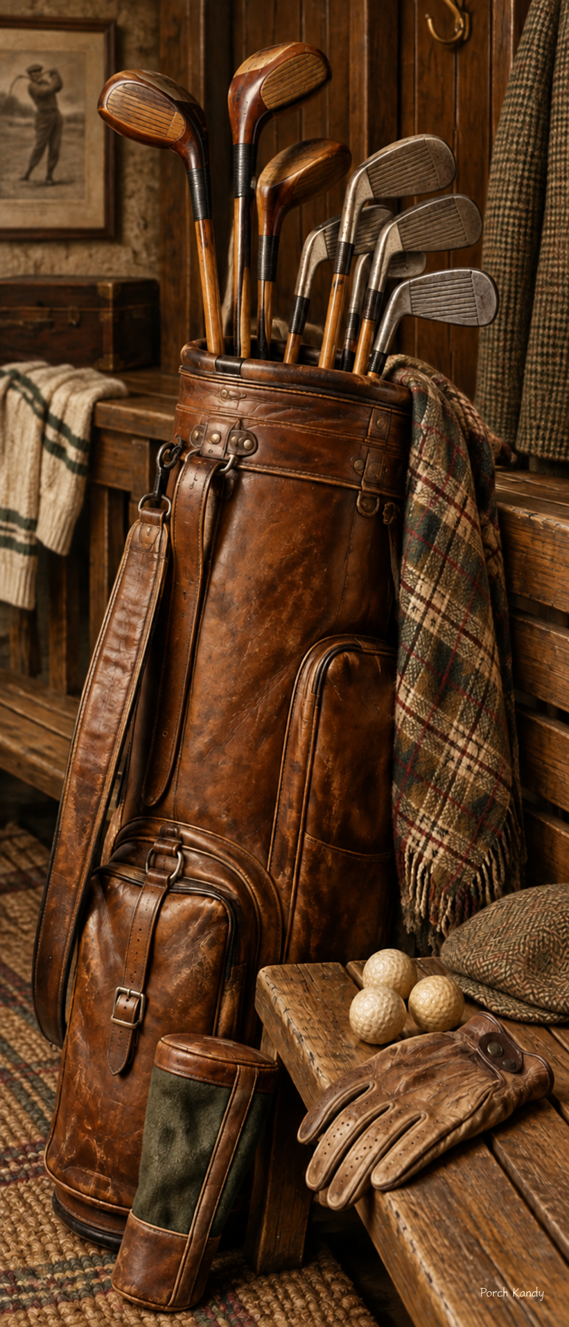 Vintage Golf Equipment Door Wrap