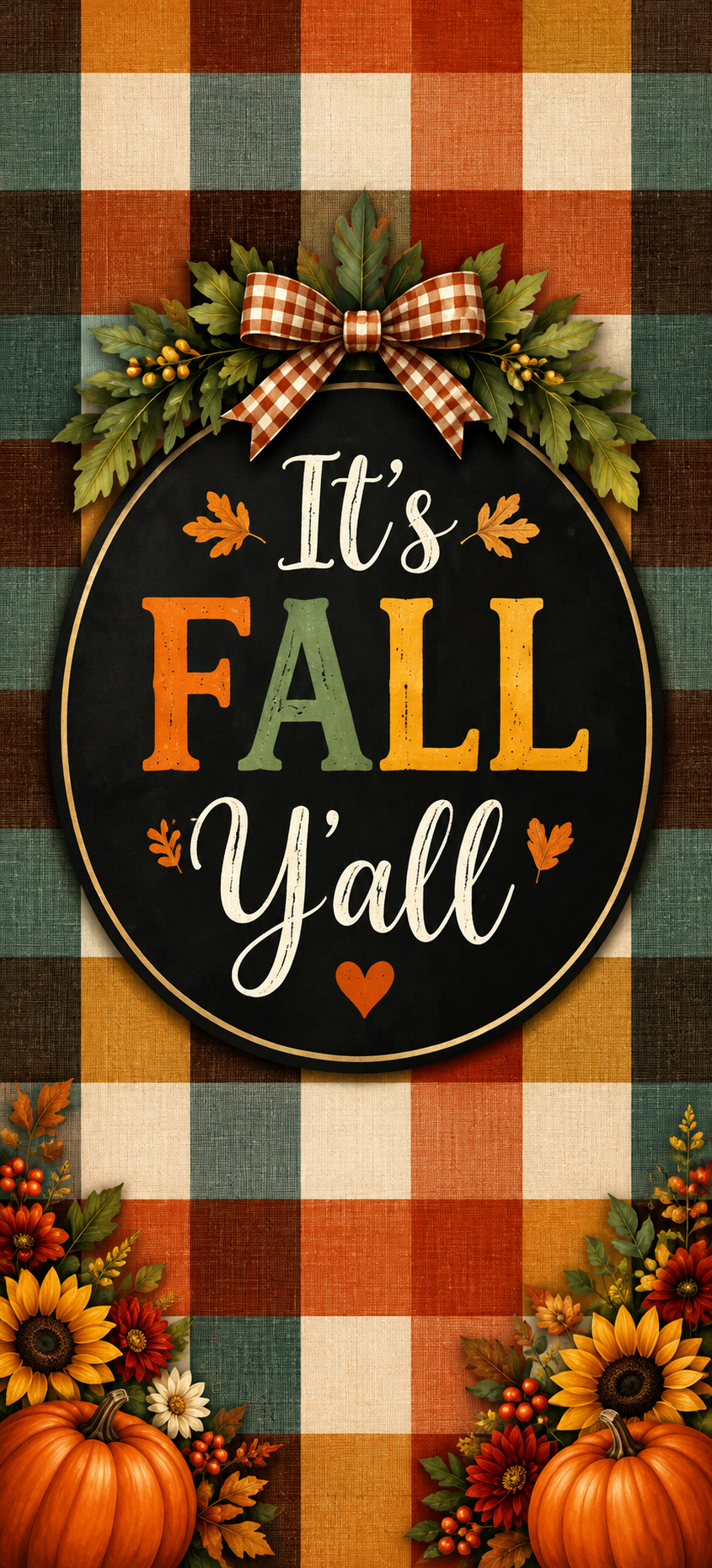 Checkered It's Fall Yall