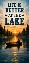 Life Is Better at the Lake Door Wrap