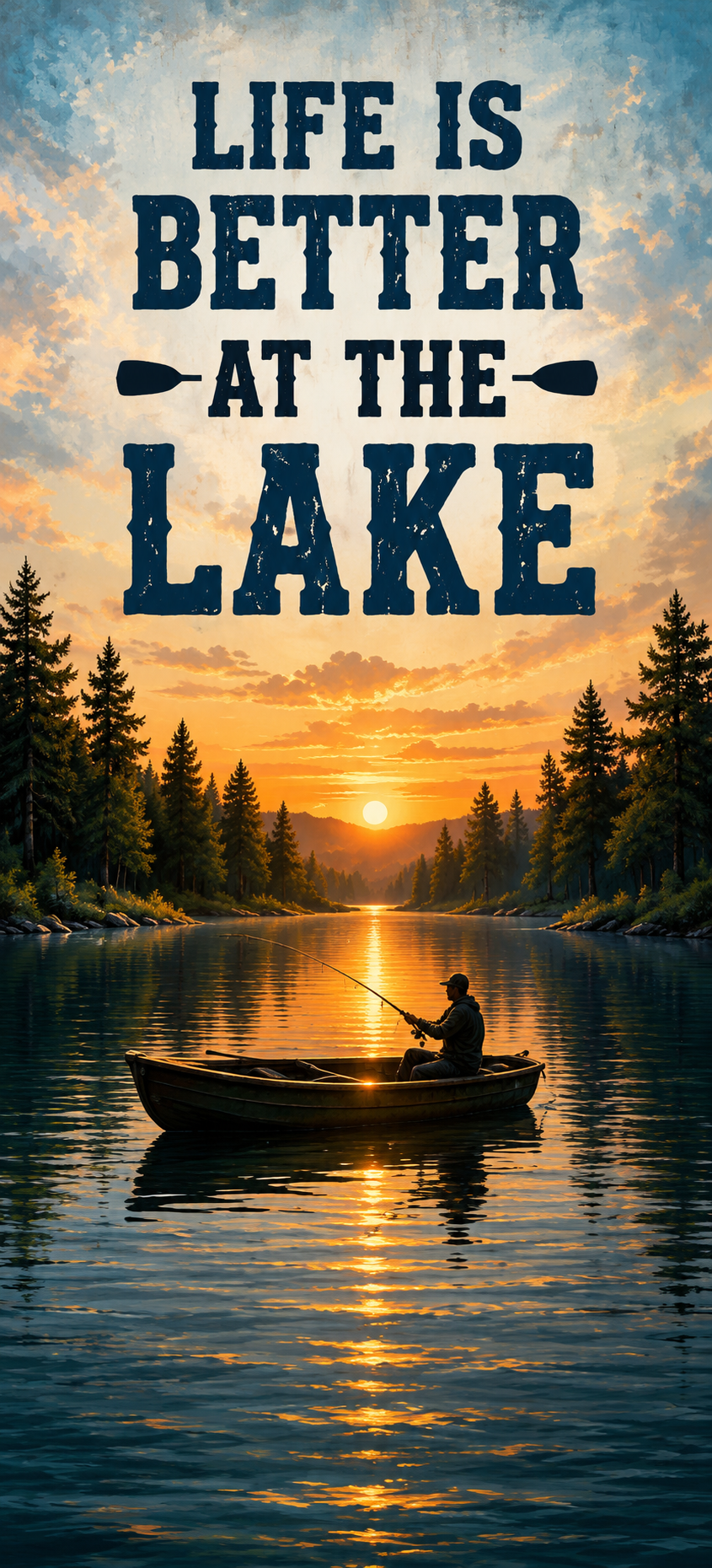 Life Is Better at the Lake Door Wrap