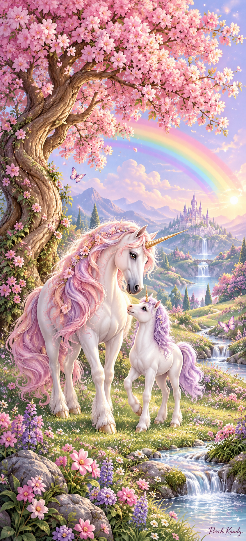 Rainbow Unicorn Garden Door Wrap