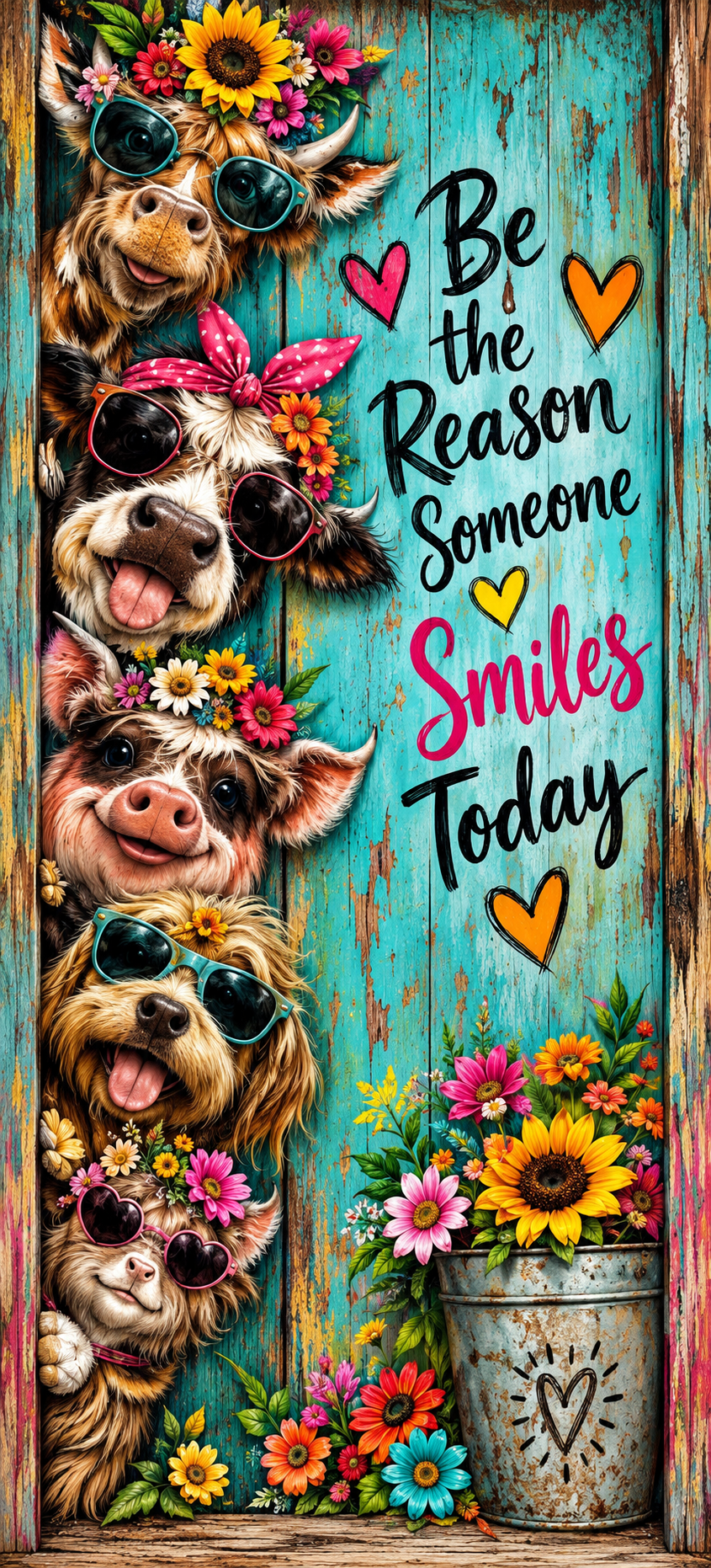 Good Vibes & Happy Smiles Door Wrap