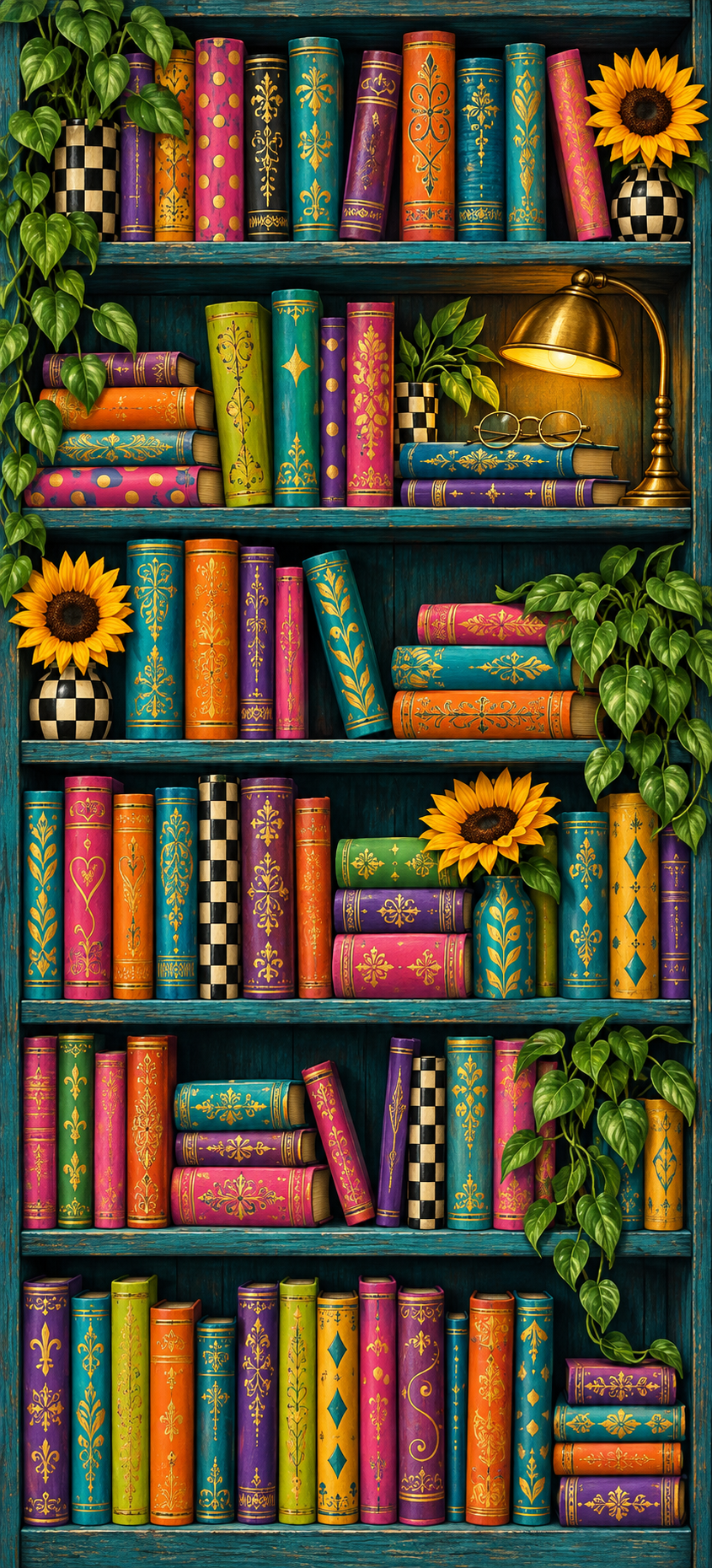 The Funky Bookshelf Door Wrap