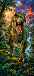T-Rex Roar Door Wrap
