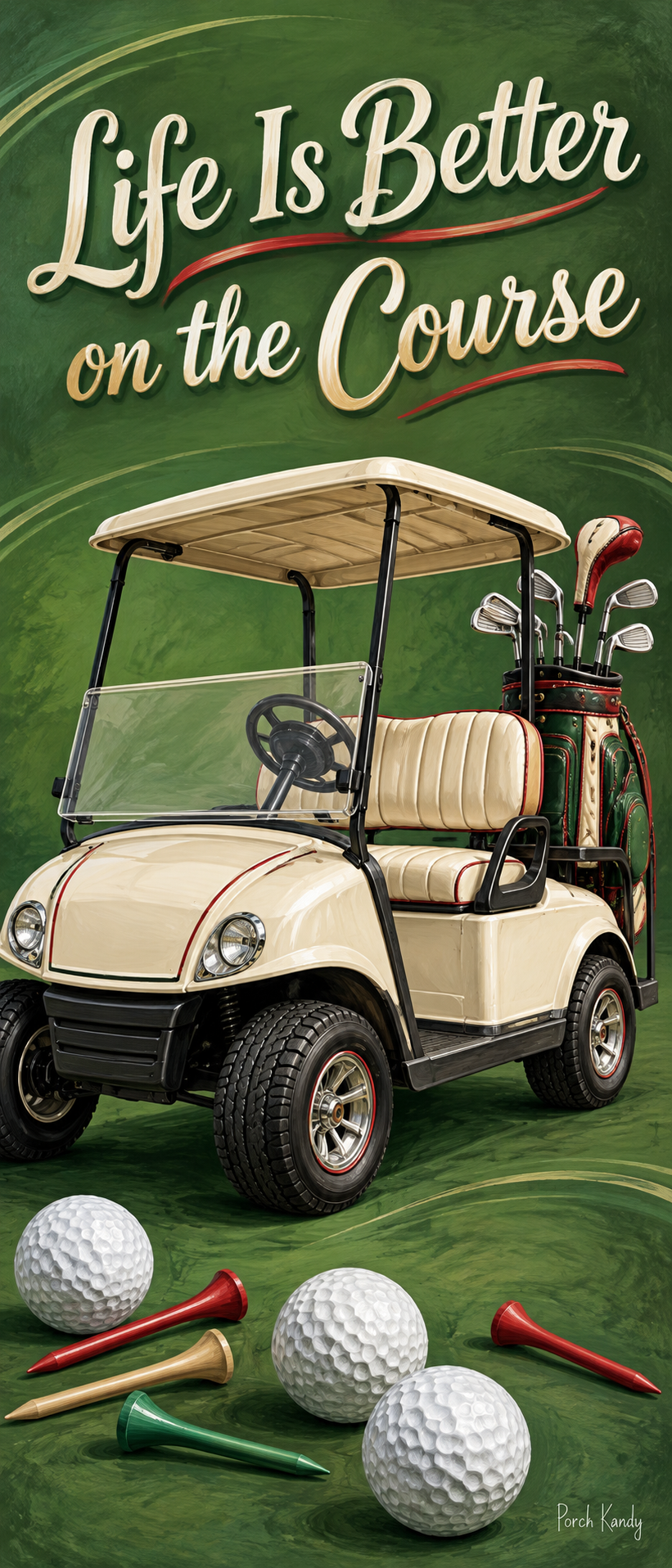 Life Is Better on the Course Golf Cart Door Wrap