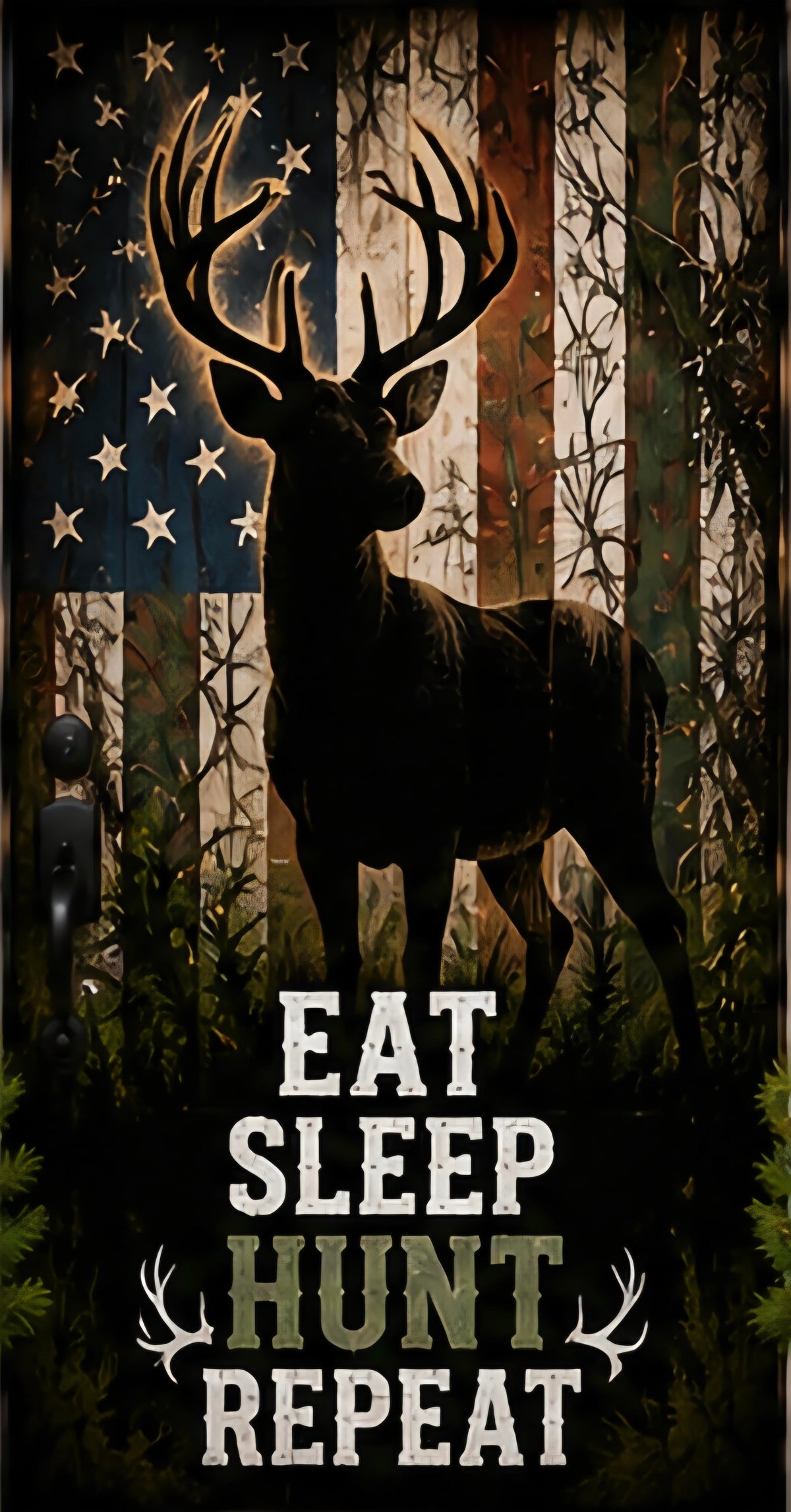 Eat Sleep Hunt Repeat Door Wrap