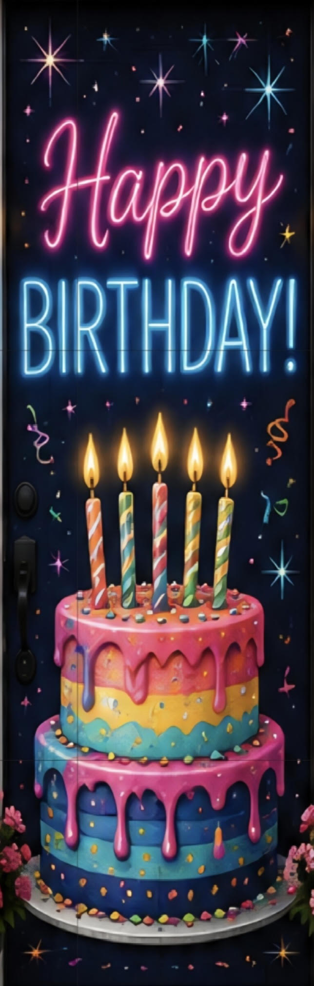 Make a Wish Happy Birthday Door Wrap